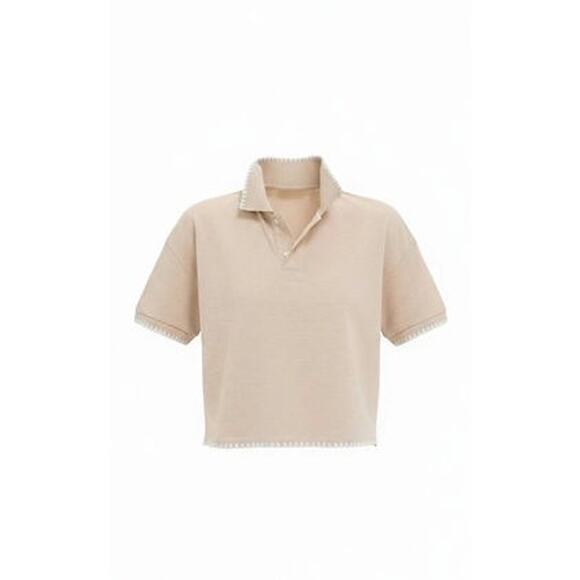 TUCKERNUCK Sandstone Pique Holmes Boyfriend Polo Size L NWT - Picture 7 of 7